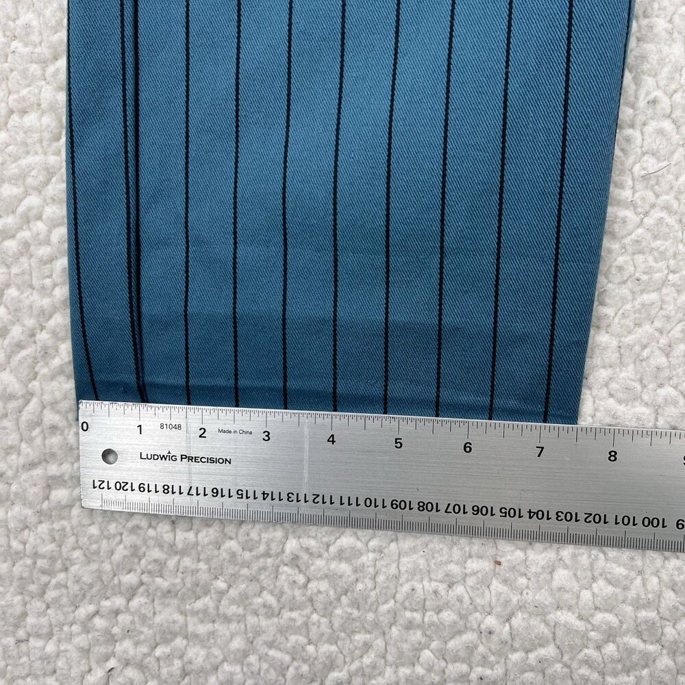 Supreme Striped Chino Work Pants Men's 30x26 Teal‎ Raw Hem  Cropped Streetwear - Picture 12 of 13
